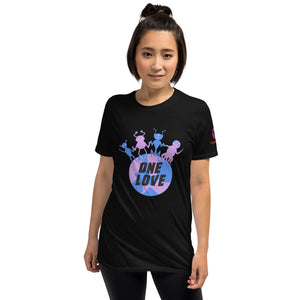 One Love Aliens (Purple and Blue) Short-Sleeve Women T-Shirt