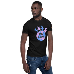 One Love Aliens (Purple and Blue) Short-Sleeve Men T-Shirt