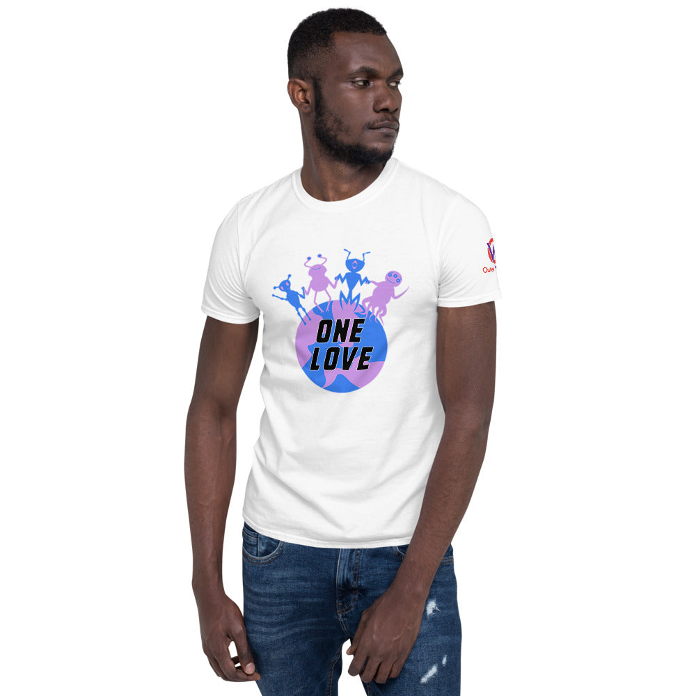 One Love Aliens (Purple and Blue) Short-Sleeve Men T-Shirt