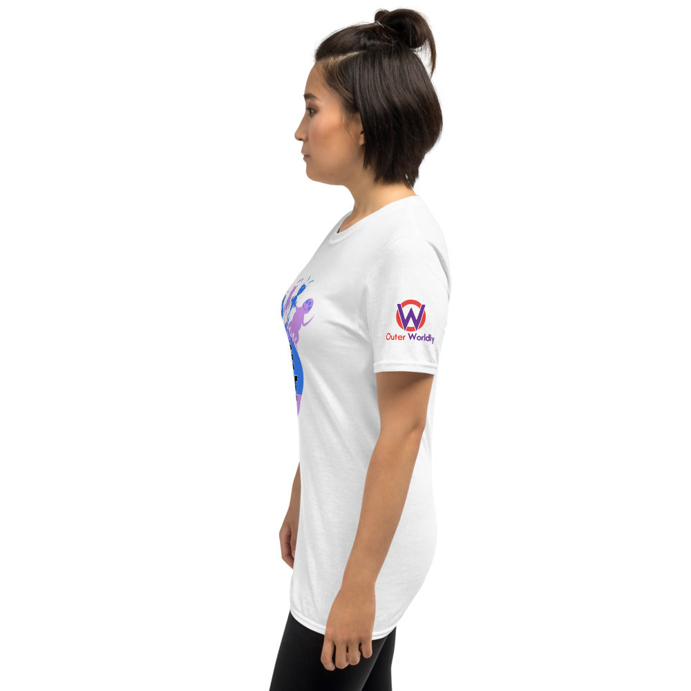 One Love Aliens (Purple and Blue) Short-Sleeve Women T-Shirt